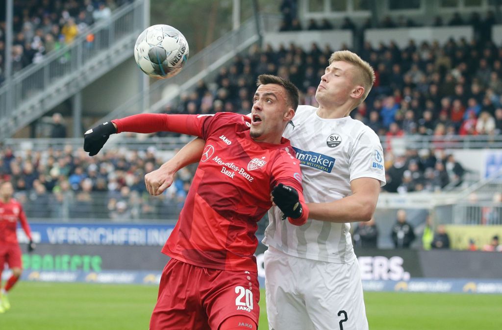 Beim SV Sandhausen hat der VfB Stuttgart mit Philipp Förster (links)  1:2 verloren. Unsere Redaktion hat die Leistungen der VfB-Profis wie folgt bewertet.