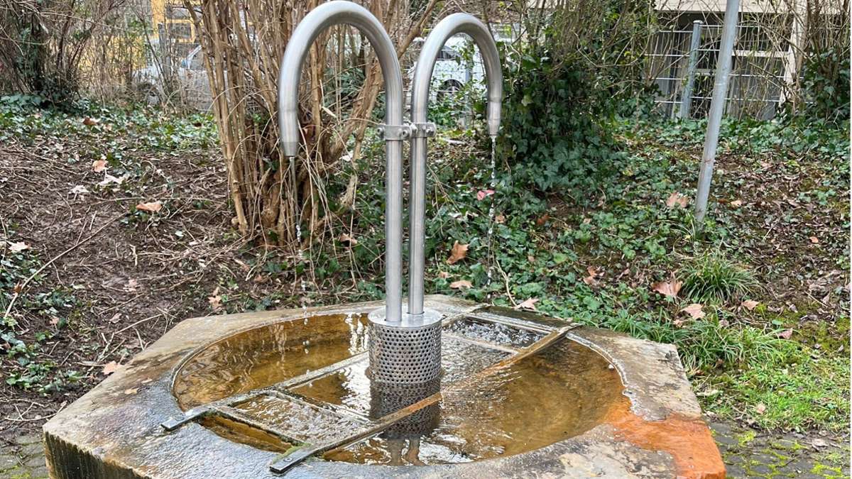 Brunnen in Bad Cannstatt: Der Schiffmannbrunnen sprudelt wieder