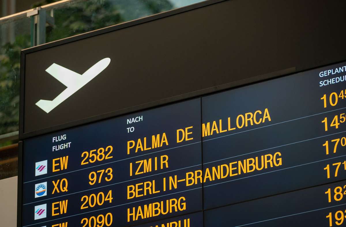 10.05 Uhr: geplanter Abflug in Stuttgart nach Mallorca