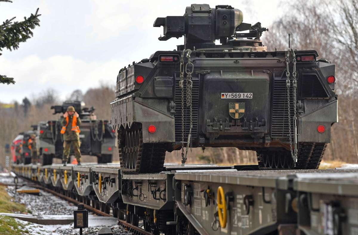Die Ukraine hätte gerne deutsche Marder-Panzer. Foto: dpa/Hendrik Schmidt
