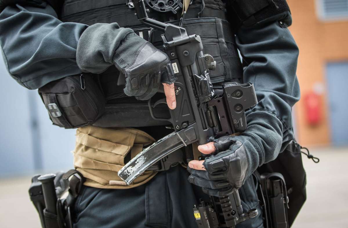 Das Spezialeinsatzkommando (SEK) der Polizei in Frankfurt soll laut Innenministerium neu strukturiert werden. (Symbolbild) Foto: dpa/Frank Rumpenhorst