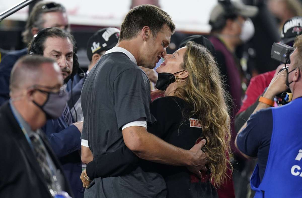 Im Glück: Tom Brady mit seiner Frau, Supermodel Gisele Bündchen.