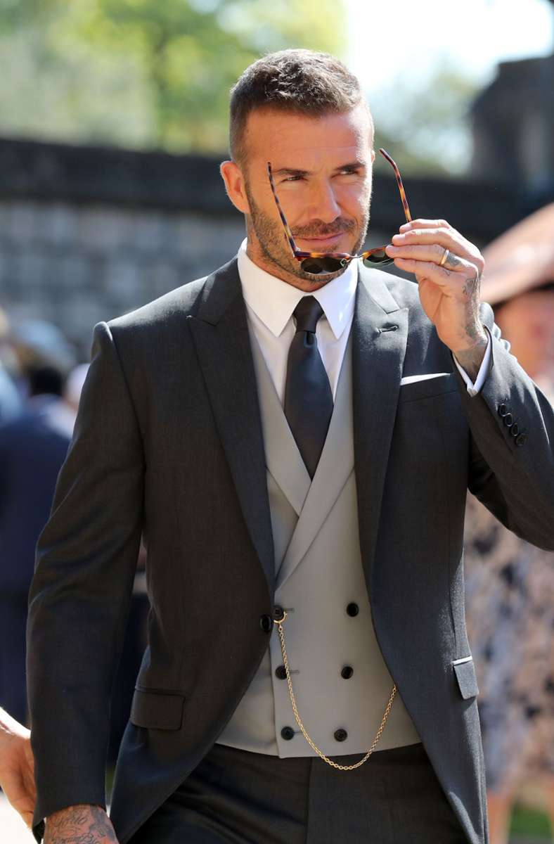 David Beckham als Gast bei der Hochzeit von Prinz Harry und Meghan Markle im Jahr 2018.