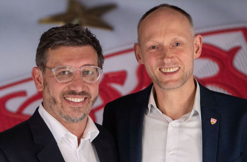 Christian Riethmüller (links) und Claus Vogt wollen VfB-Präsident werden.
