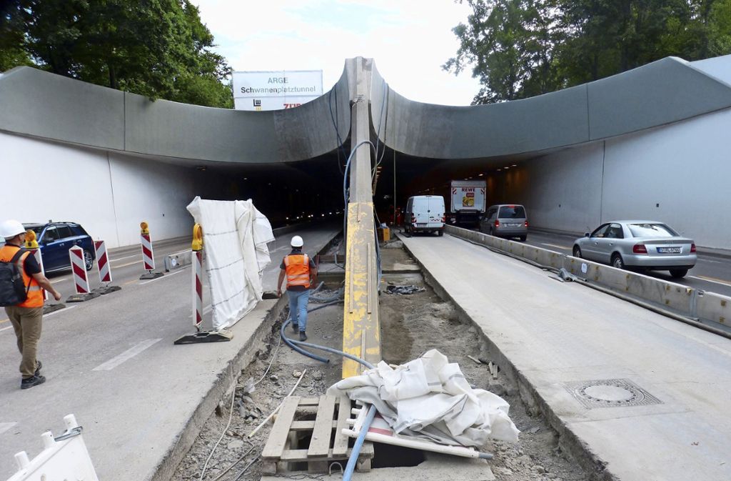 Der Schwanenplatztunnel wird seit Juli 2018 bis zum Juni 2020 komplett saniert.