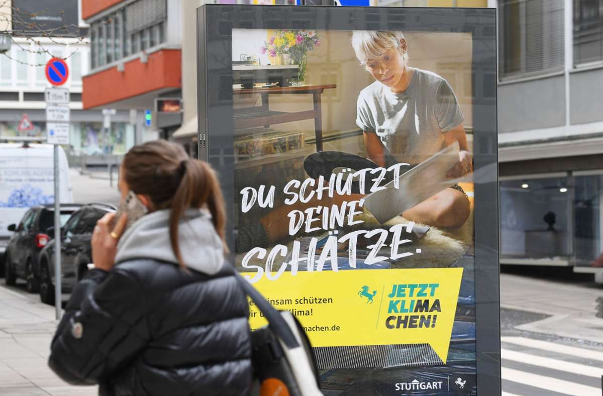 Die Klima-Kampagne der Stadt Stuttgart läuft seit Mitte März 2022 und ist inzwischen ausgezeichnet worden. Foto: Franziska Kraufmann/Stadt Stuttgart