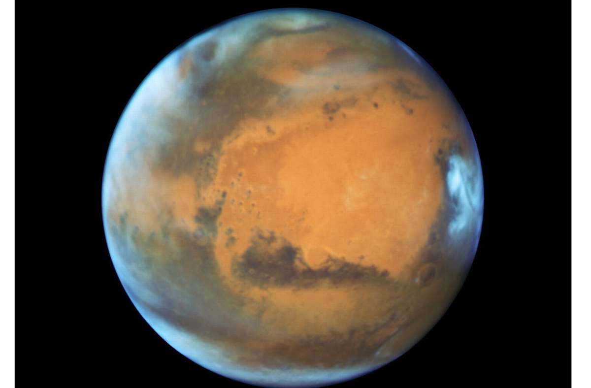 Erde zwischen Sonne und Mars: Roter Planet besonders gut sichtbar