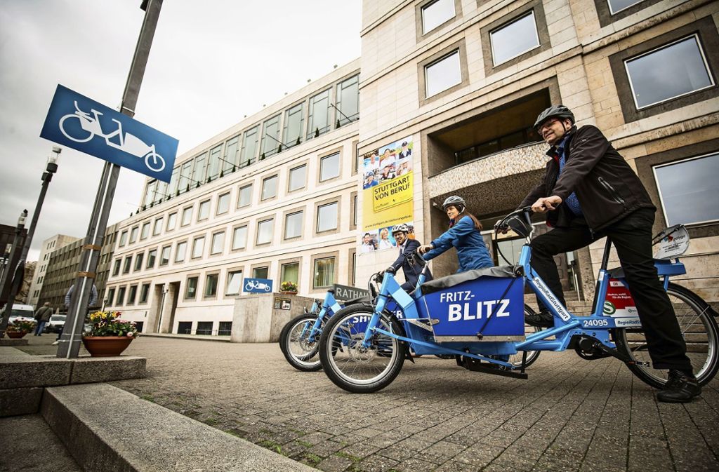Regio-Rad erweitert sein Angebot um zehn Lasten-Pedelecs: Einkaufen mit Fritz-Blitz