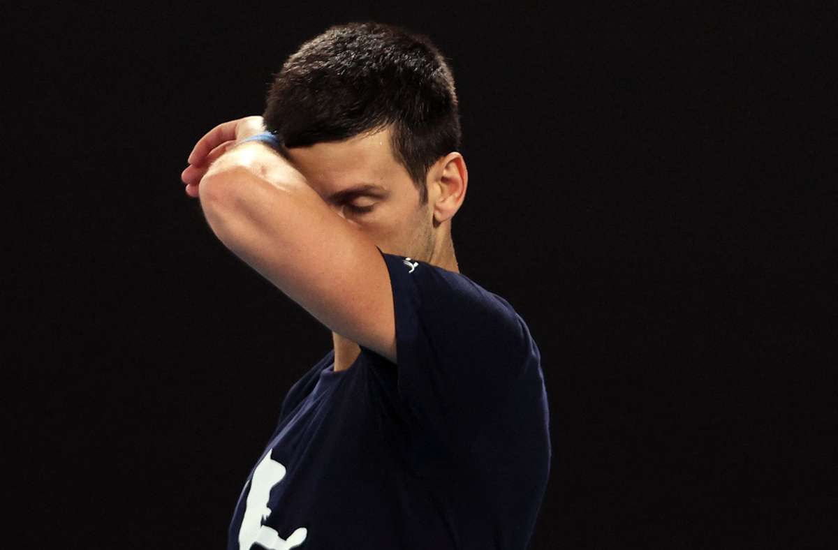 Im Abseits: Novak Djokovic verliert international an Achtung. Foto: AFP/Martin Keep