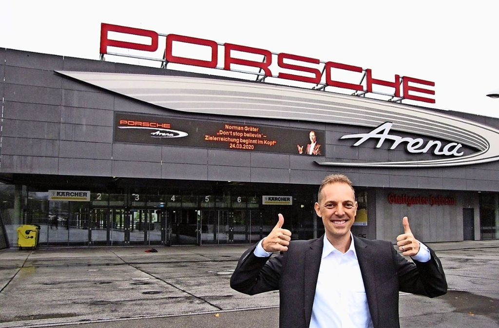 Bad CannstattNorman Gräter will am 24. März in der vollen Porsche-Arena auftreten: Motivationskünstler will 2020 Halle füllen
