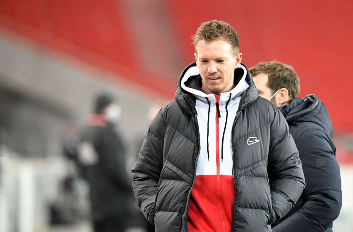Die Trainer vor dem Spiel: Leipzig-Coach Julian Nagelsmann und ...