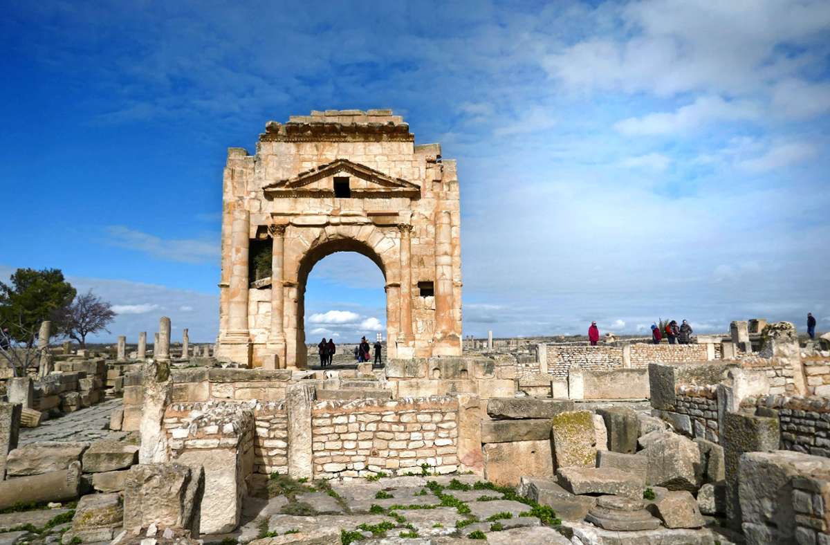 Kolossal: Die Ruinen der Römerstadt Mactaris in Tunesien Foto: Bettina Bernhard