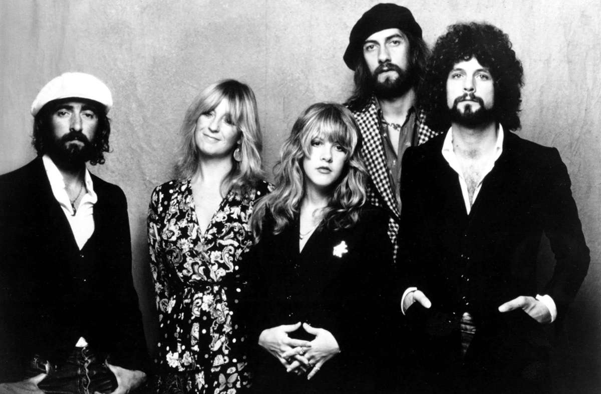 Fleetwood Mac in den 1970er Jahren: John McVie, Christine McVie, Stevie Nicks, Mick Fleetwood und Lindsey Buckingham (von links)