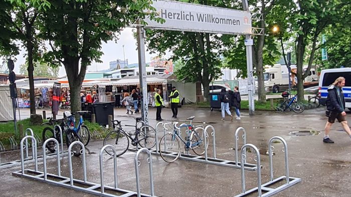 Weitere Fahrradbügel  am Stuttgarter Frühlingsfest