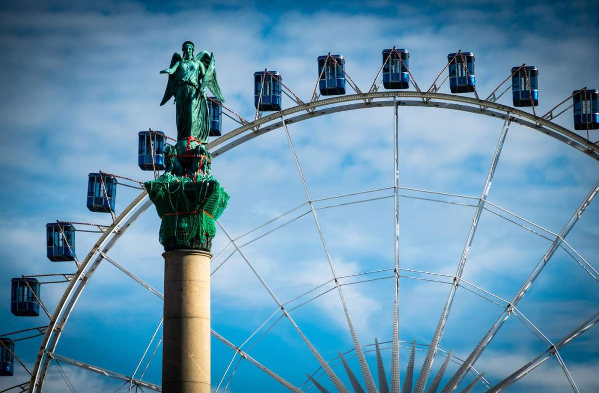 Stuttgarts neue Attraktion: das Riesenrad. Doch welcher Anblick bietet sich von oben? Foto: Lichtgut/Achim Zweygarth