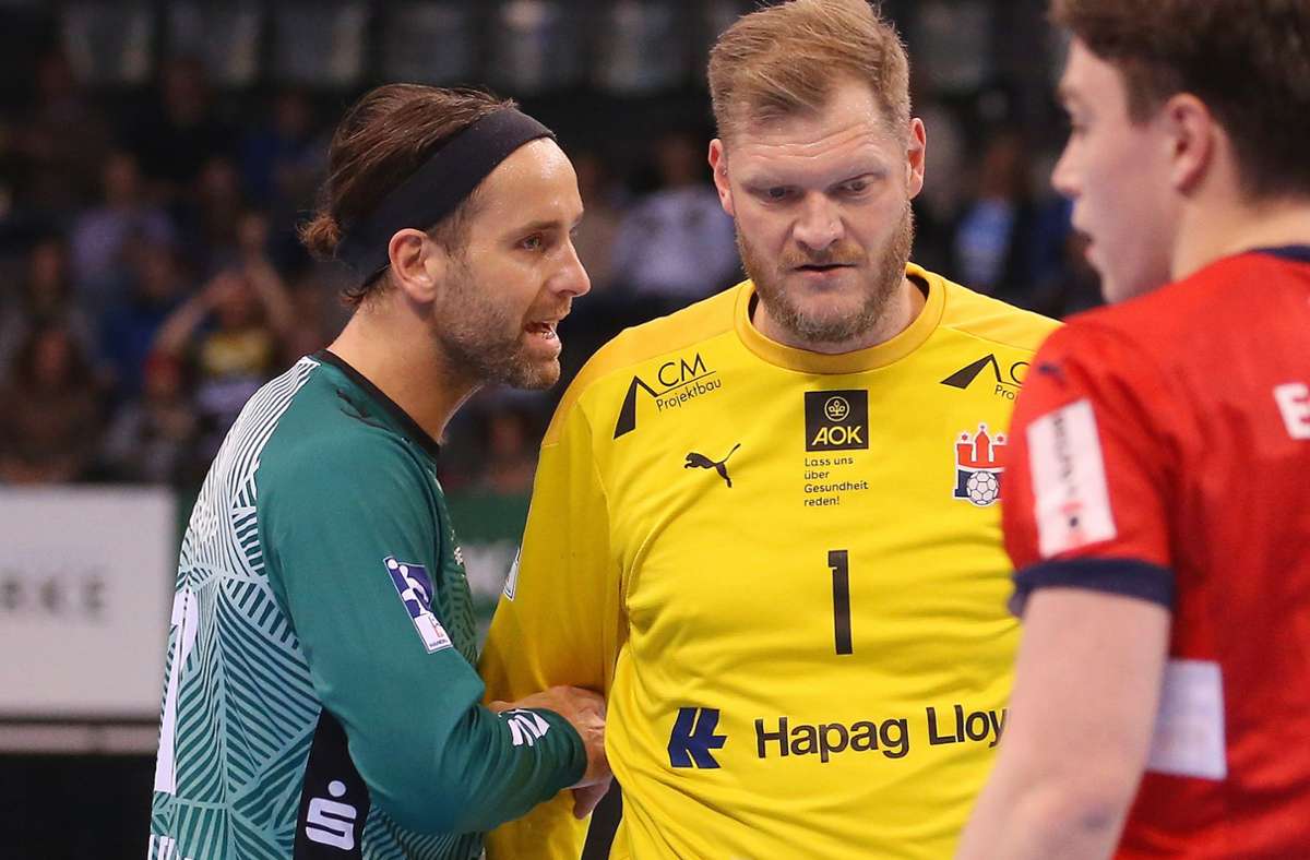 Silvio Heinevetter (li.) und Johannes Bitter sind zwei Urgesteine des deutschen Handballs und immer noch aktiv.