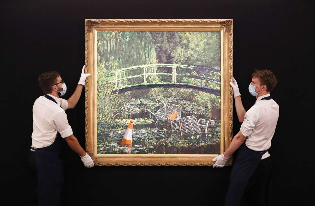 Auktion in London: Banksy-Werk für mehr als acht Millionen Euro versteigert