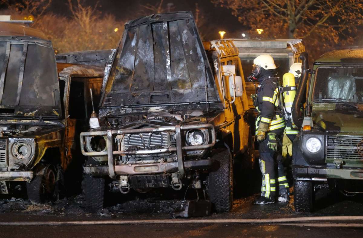 Leipzig: Brand von Bundeswehrfahrzeugen wohl Anschlag