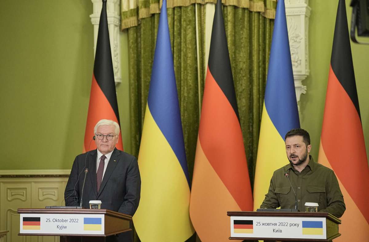 Bundespräsident in Kiew: Selenskyj dankt Steinmeier für Hilfe aus Deutschland