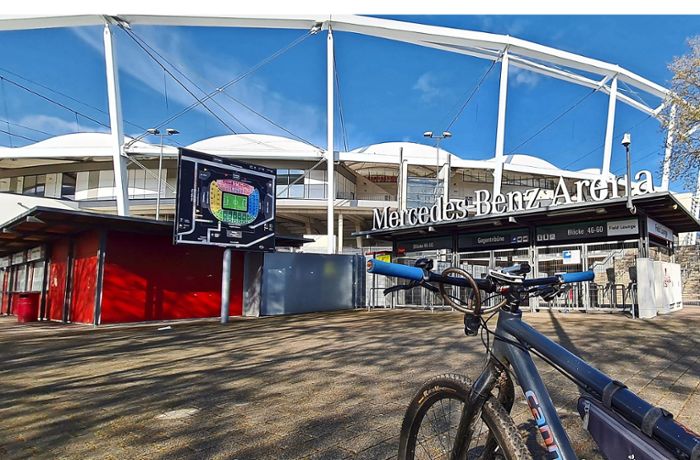 Verkehr und um die  Mercedes-Benz-Arena: Mit dem Fahrrad zum Pokalkracher
