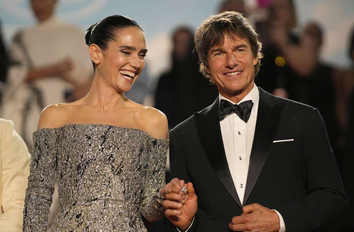 Jennifer Connelly und Tom Cruise bei der Premiere des Films „Top Gun: Maverick’ in Cannes.