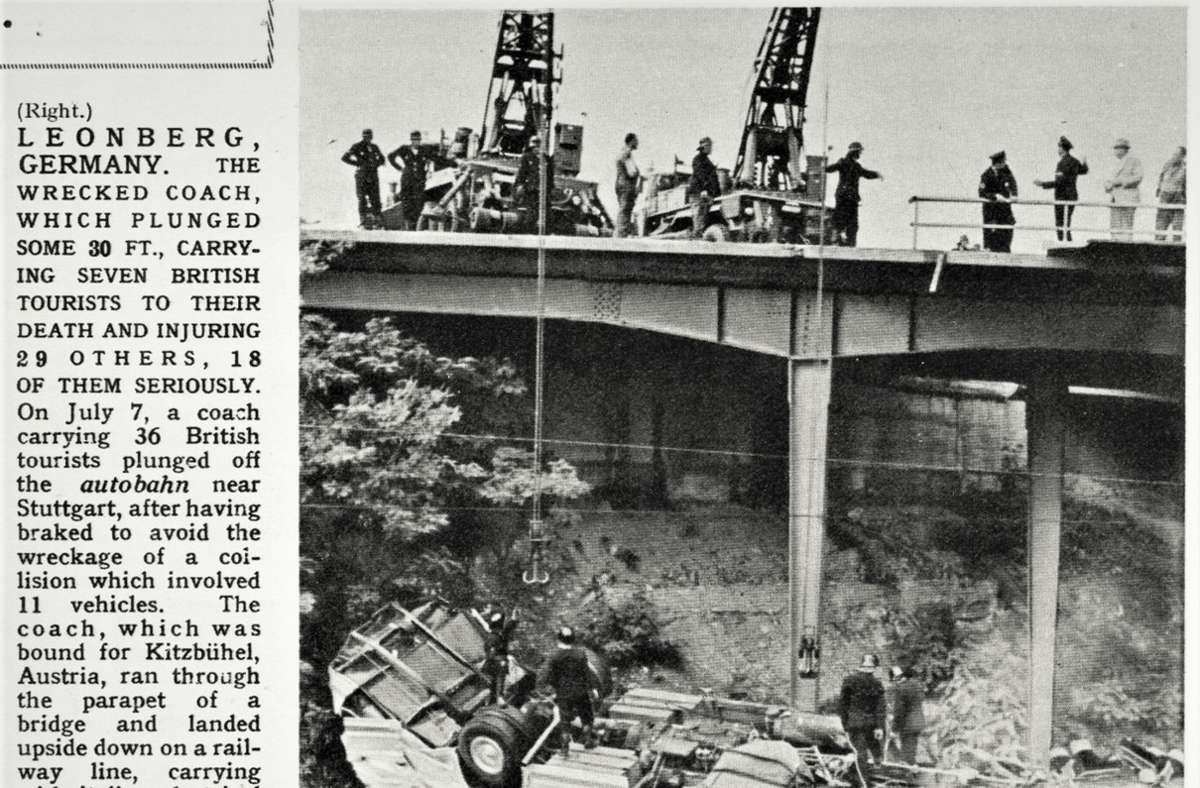 Zehn Tote auf der Autobahn: Horrorunfall von 1963  war auf der A8