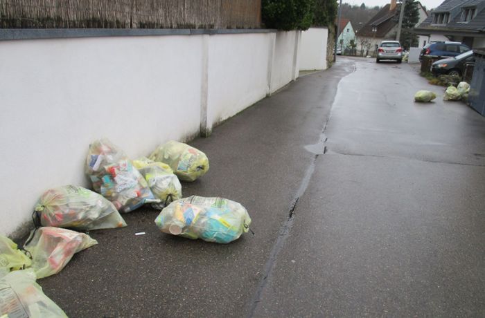 Müll in Mühlhausen: Restliche Gelbe Säcke bald abholen