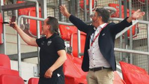 Der VfB Stuttgart jubelt, will aber noch nicht feiern