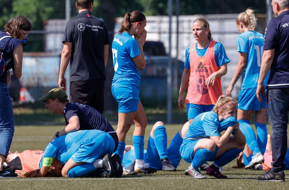 Nach dem Elfmeter-Drama in der Relegation stehen die VfB-Frauen unter Schock. Foto: Baumann