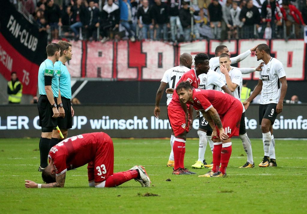 Frust beim VfB Stuttgart über die 1:2-Niederlage in Frankfurt: Am Ende mit leeren Händen