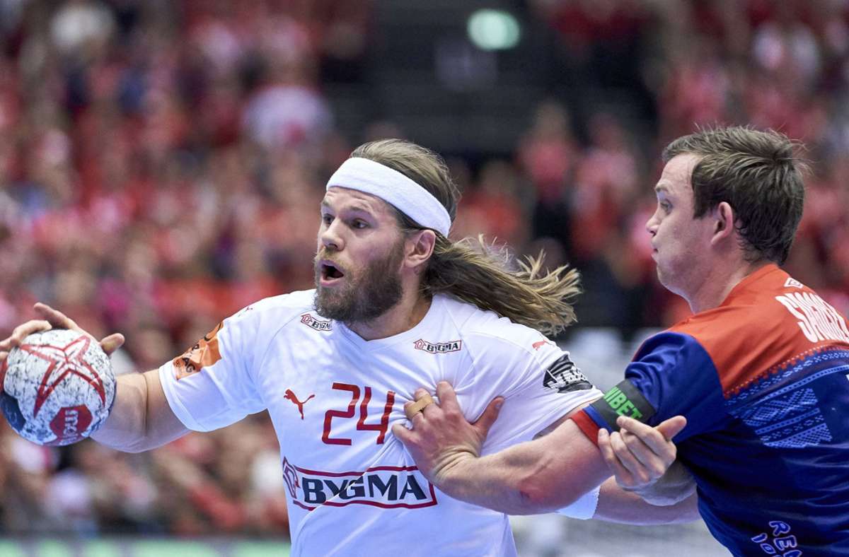 Zwei Superstars der Handball-EM: Dänemarks Mikkel Hansen (li.) und Norwegens Sander Sagosen.