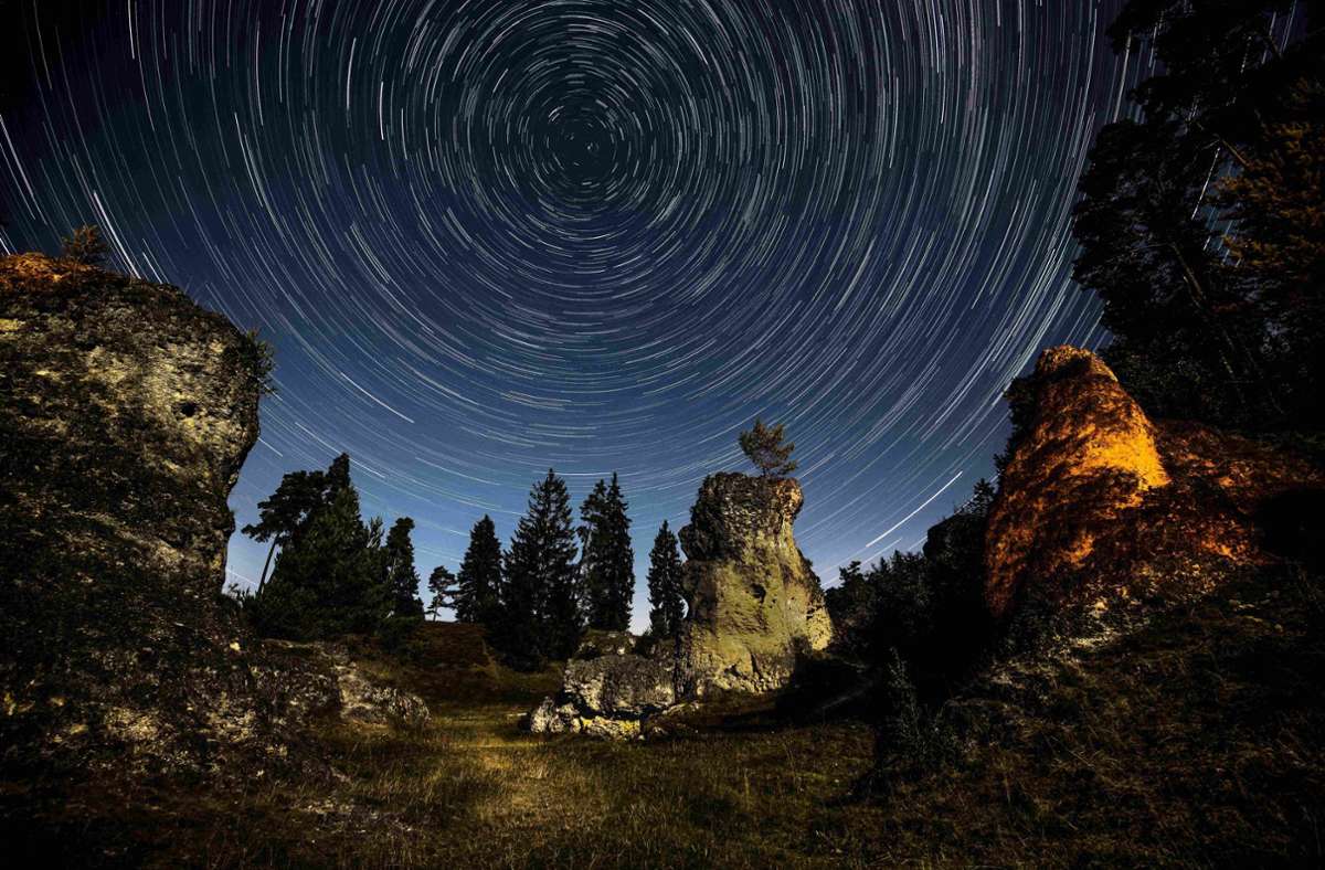 Eine der Aufnahmen: Der Sternenhimmel über dem Wental