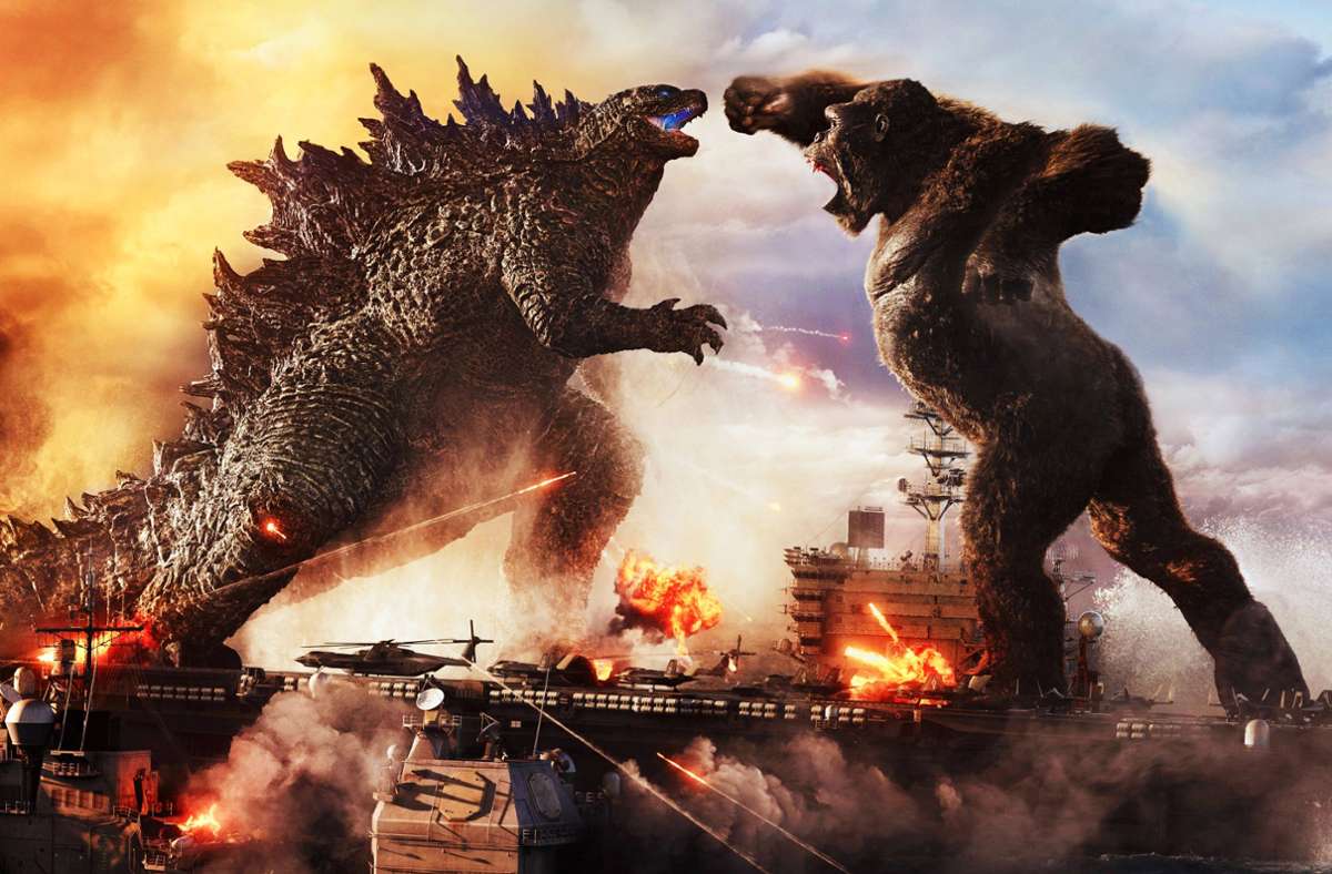 Godzilla und King Kong wissen, was die Menschen unterhält: eine zünftige Prügelei.