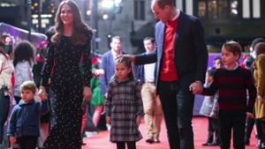Herzogin Kate und Prinz William mit Familie bei Weihnachtsshow