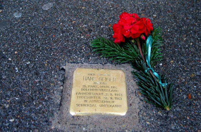 Aktion Stolperstein in Stuttgart: Erinnerung an NS-Opfer   in Zeiten der Coronapandemie