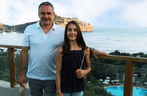 Adnan Kevric und seine 13 Jahre alte Tochter Helen. Foto: StN/privat