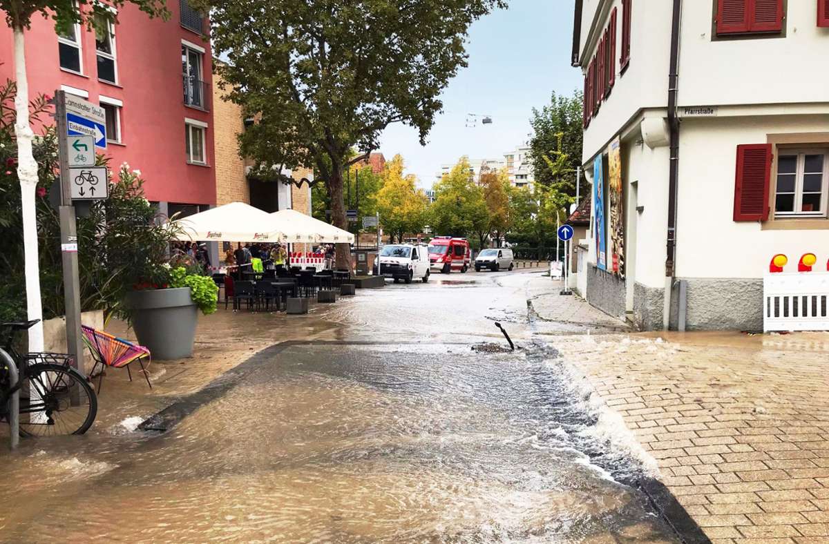 Kaputte Leitung in Fellbach: Erneut Wasserrohrbruch in Fellbach