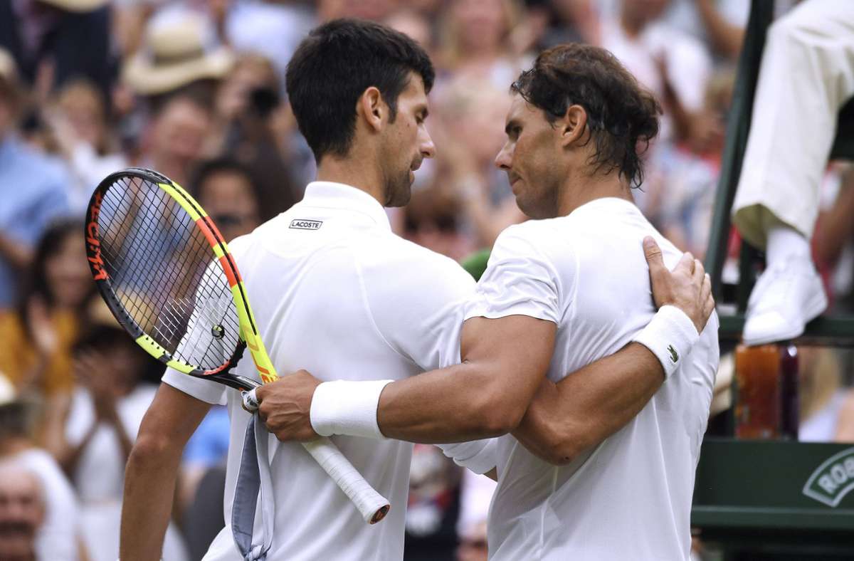 Alte Rivalen und großes Tennis: Novak Djokovic (links) und Rafael Nadal.
