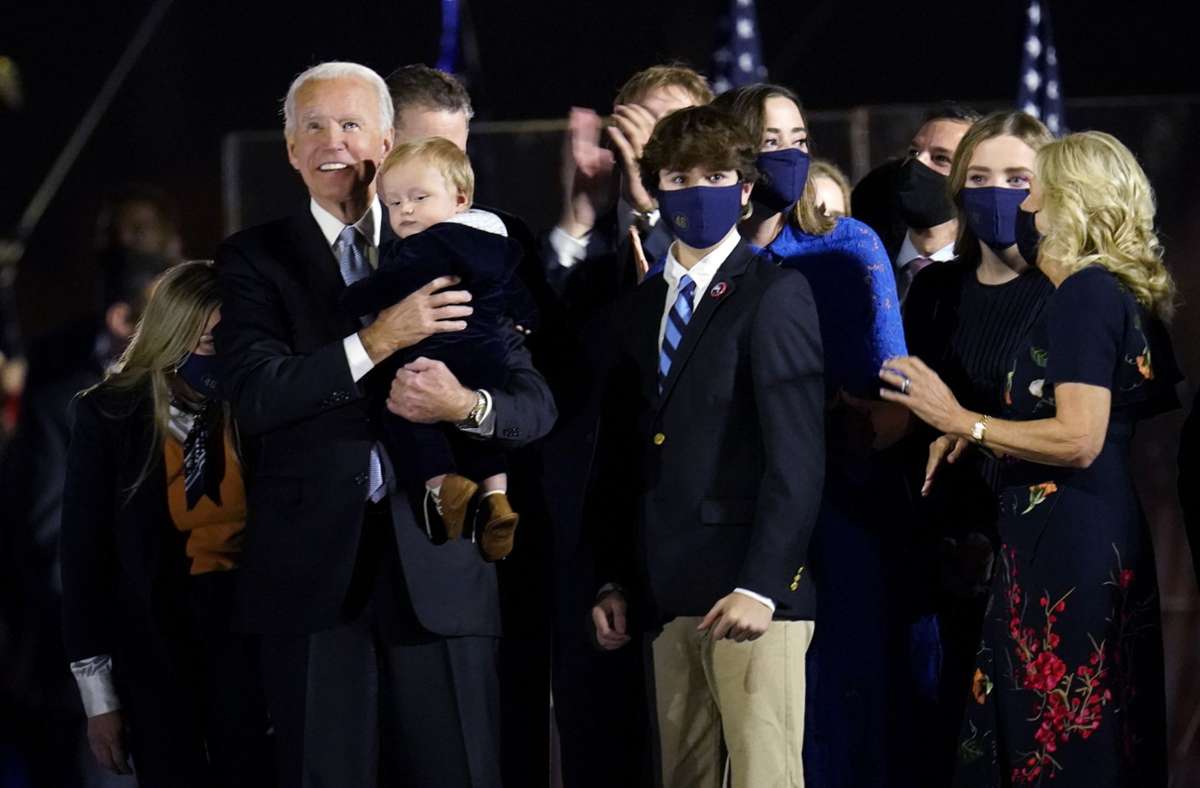 Rede des zukünftigen US-Präsidenten: Wer stand mit Joe Biden auf der Bühne?