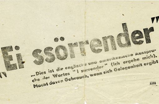 Richtig kapitulieren: alliiertes Flugblatt aus dem April 1945 Foto: Verlag