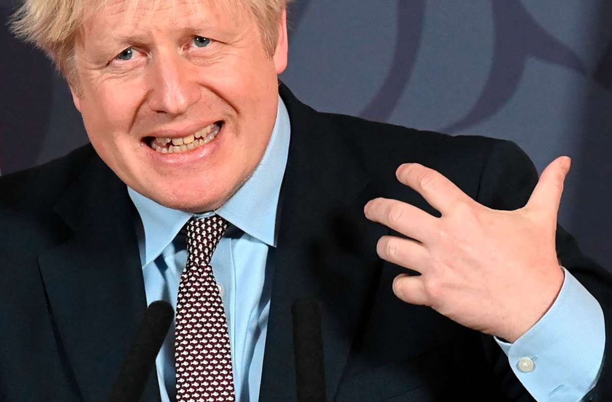Verkündung des Brexit-Deals: Boris Johnson trägt Fisch-Krawatte