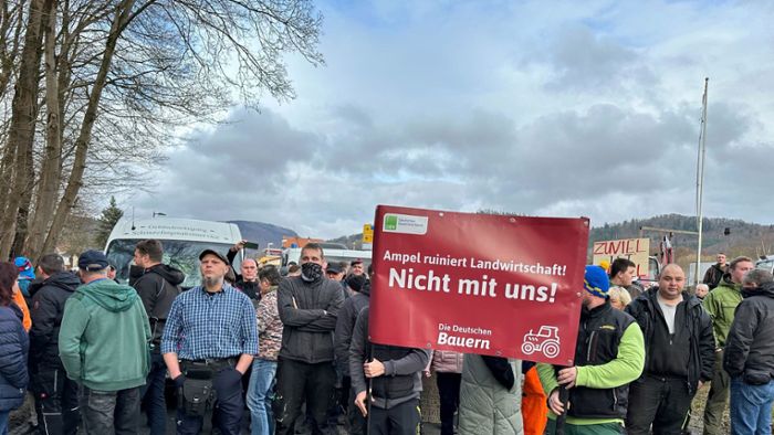 Bauernprotest bei Habeck-Besuch