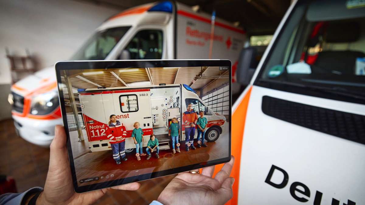 DRK Rems-Murr-Kreis: Ein virtueller Rettungswagen macht Schule