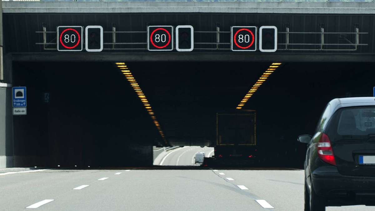 A8 bei Gruibingen: Autobahntunnel wird am Wochenende nachts gesperrt