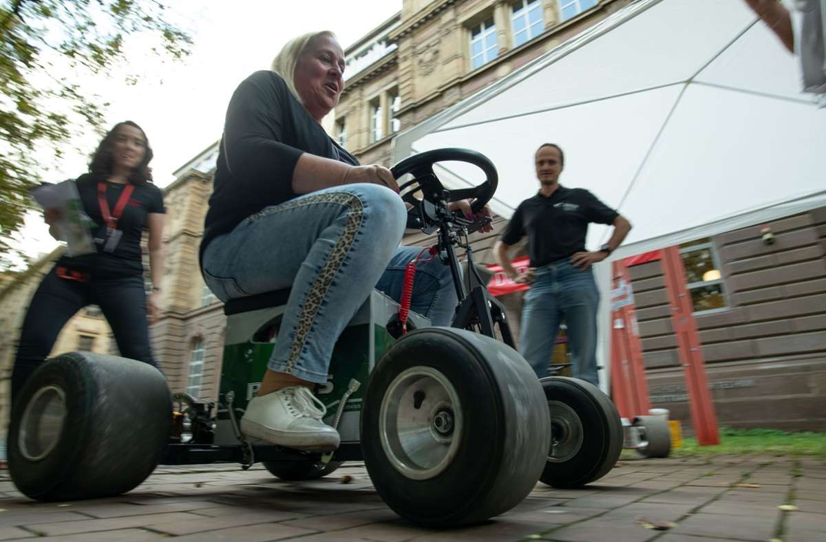 Tag der Mobilität in Stuttgart: Die elektrisch angetriebene Bierkiste als Köder
