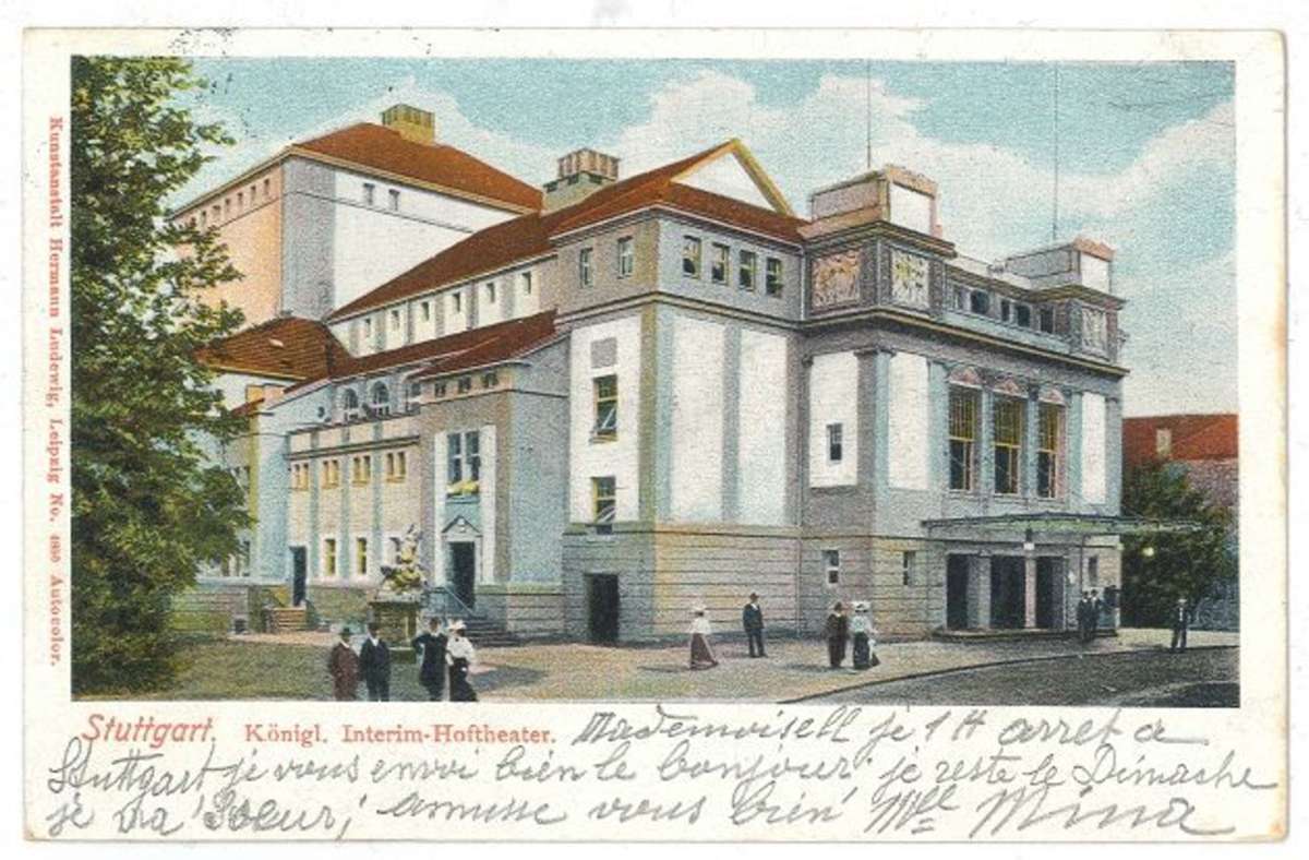 Das Interimstheater ist 1902 eröffnet und 1912 abgerissen worden.