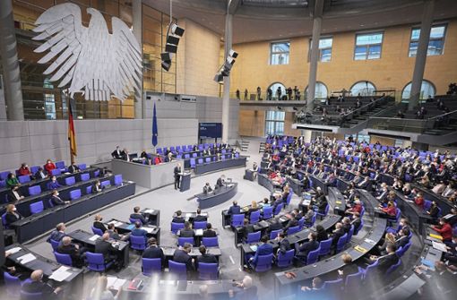 Bundeskanzler Olaf Scholz bei seiner ersten Regierungserklärung im Bundestag Foto: dpa/Michael Kappeler