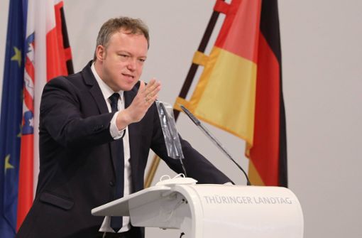 Mario Voigt, Chef der CDU-Landtagsfraktion in Thüringen, hält an Maaßen fest. Foto: imago images/Karina Hessland