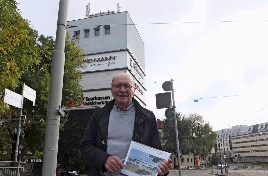 Gerhard Veyhl schlägt erste Nutzung des Rosensteinbunkers für den Masterplan vor: Ein Leuchtturm für die Stadt am Fluss