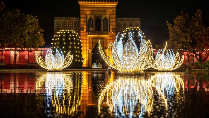 Wie der    Christmas Garden  in Stuttgart Strom  sparen will